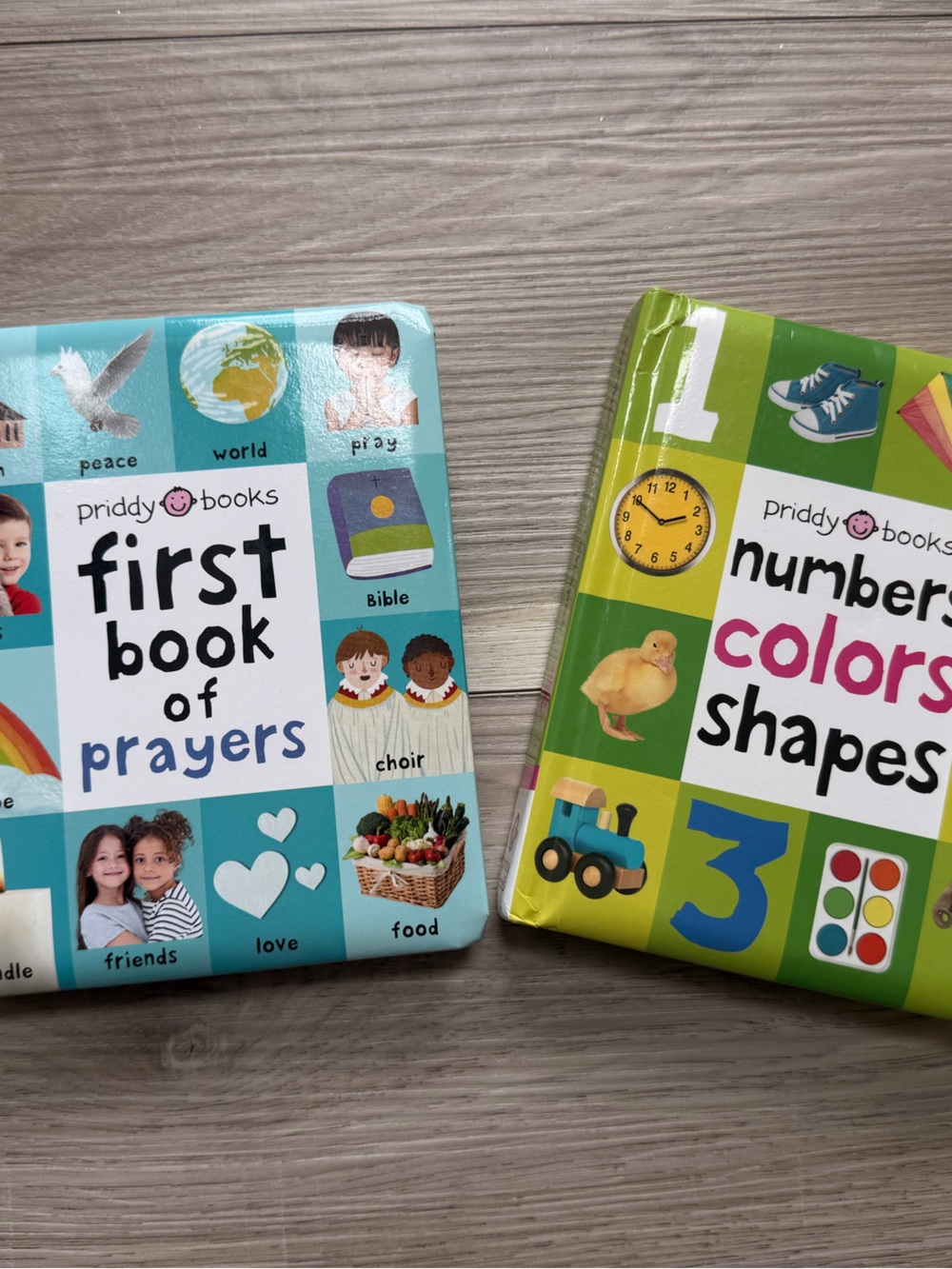 Priddy Books First Book of Prayers & Numbers Colors Shapes - Blue & Green